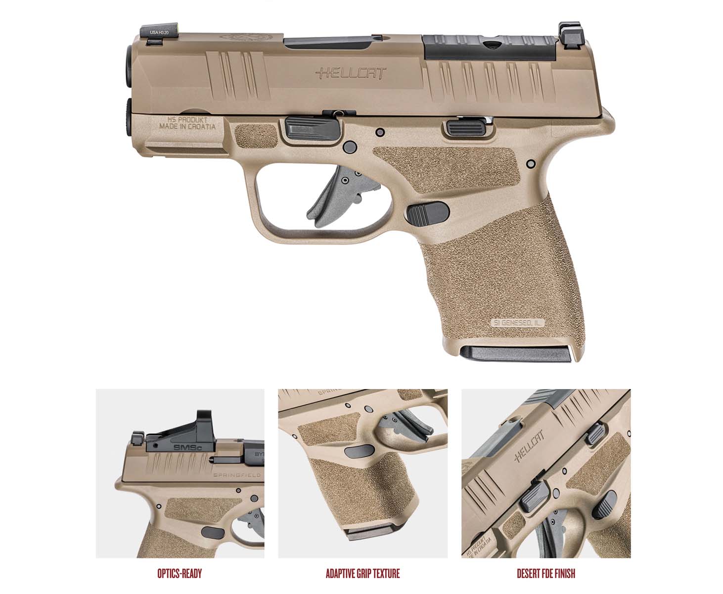 SPRINGFIELD HELLCAT OSP DESERT FDE